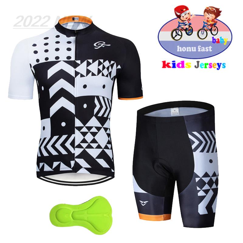 X Sports Equipment - 新しい子供のサイクリングジャージスーツショーツ通気性ジャージベビーキッズ乗馬半袖スーツスポーツサイクリング機器