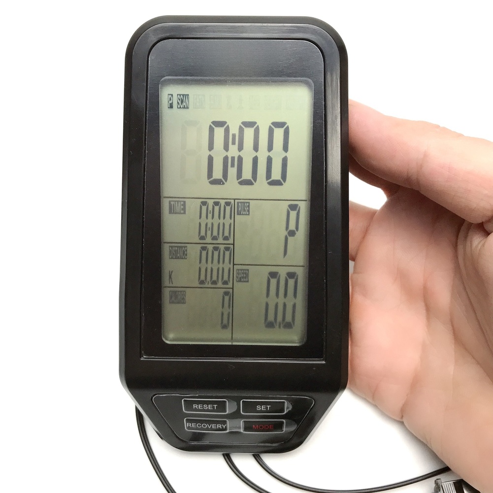 Sports Equipment List - 黒エクササイズバイクコンピュータ表示画面速度心拍数カロリータイマーホームジムフィットネス機器交換部品