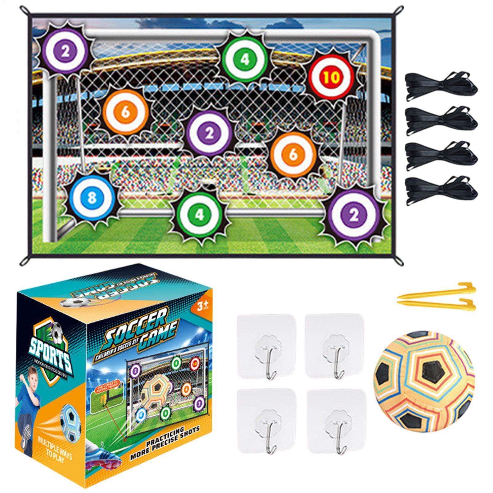 Sports Equipment For Boys - 子供用サッカーゲームセット 男の子向け 投げ込みサッカーゴールゲーム サッカー練習器具セット ボール1個 フランネルターゲット1個