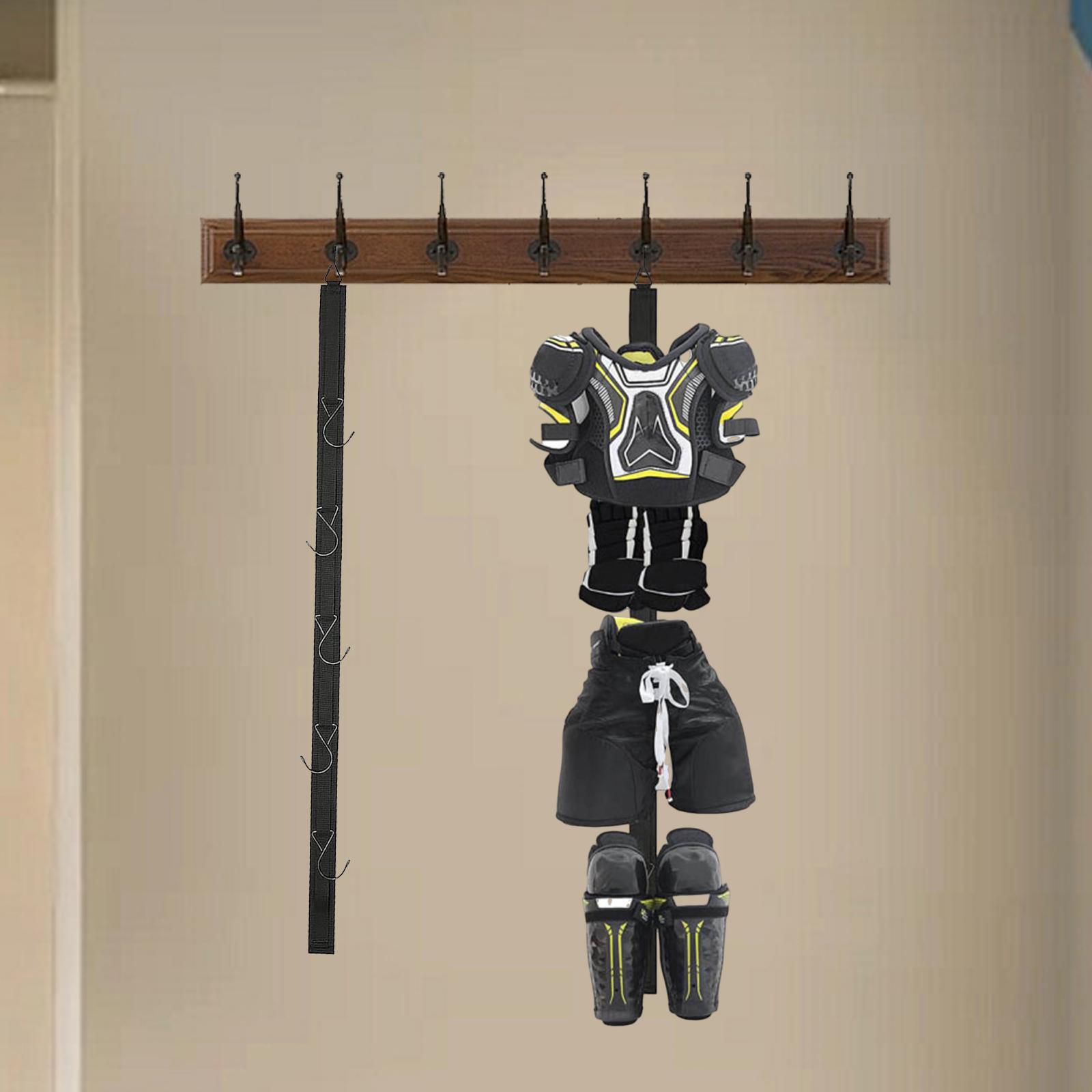 Sports Equipment Drying Rack - ポータブルホッケー機器オーガナイザー、調整可能なフック付き、スポーツギアハンガー、スケート、旅行用のドライラック