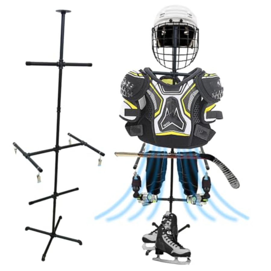 Sports Equipment Drying Rack - ホッケー用品乾燥ラック、頑丈な金属製スポーツホッケーギア乾燥ラック、アイスホッケー、サッカー、ラクロス用乾燥ラック