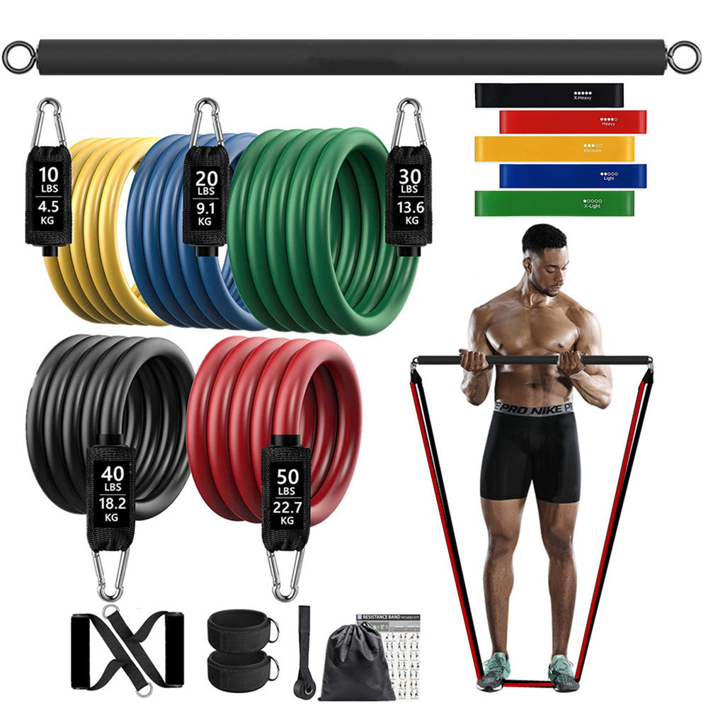 Sports Equipment List - 150ポンド フィットネス戦利品抵抗弾性バンドワークアウト トレーニング用 ホームエクササイズ スポーツジム ダンベルハーネスセット