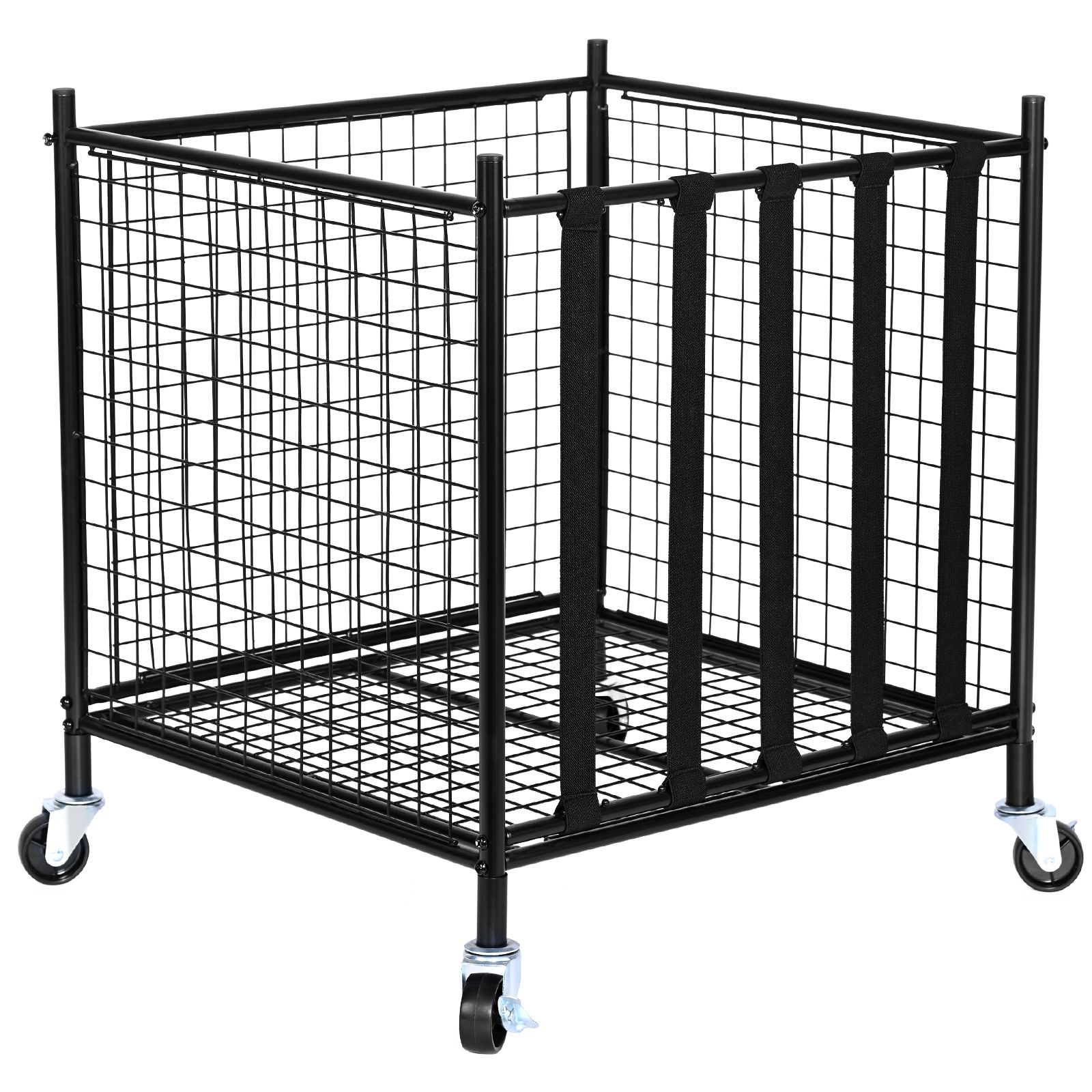 ローリングスポーツボール収納カート、伸縮性ストラップ付きロッ - Sports Equipment Holder のレビューと価格