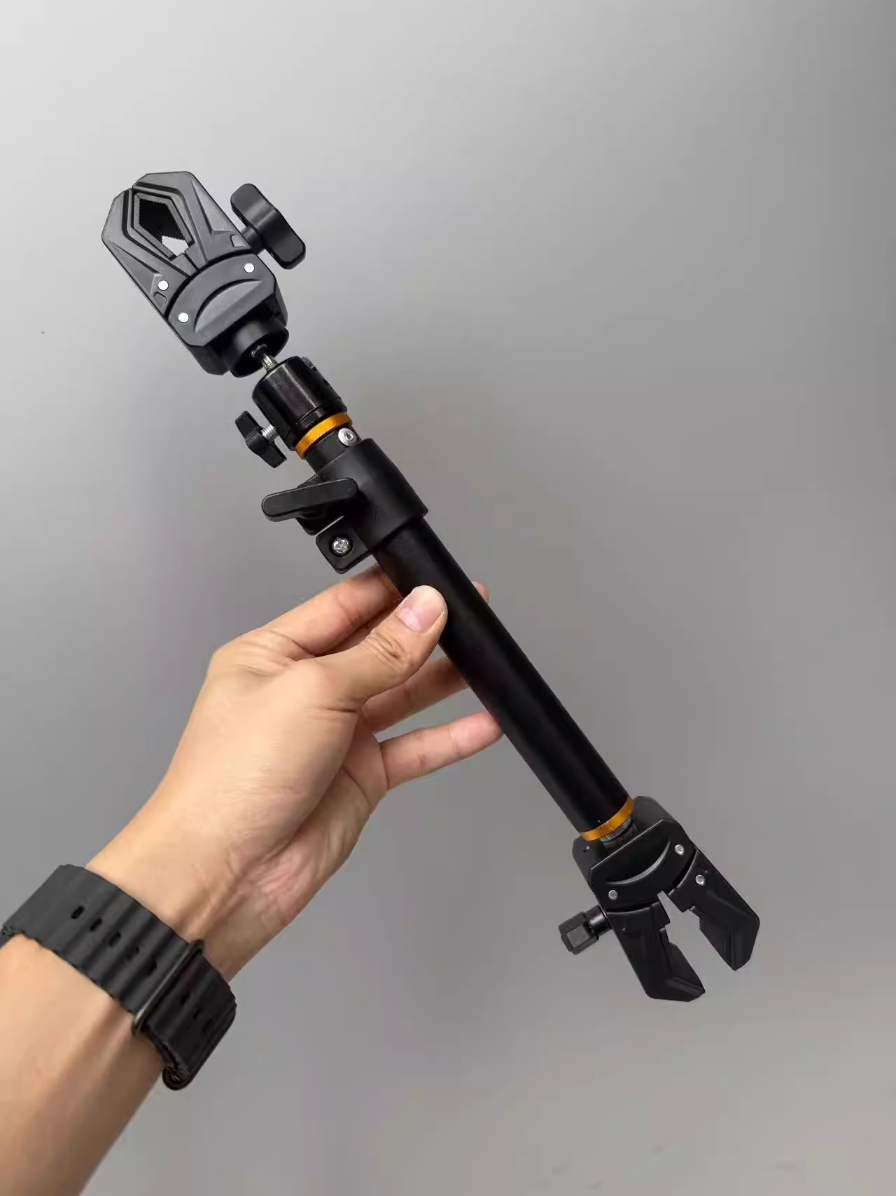 ダブルヘッド厚みのあるメカニズムクランプ付き自撮り棒、固定ク - Lacrosse Stick Head のレビューと価格