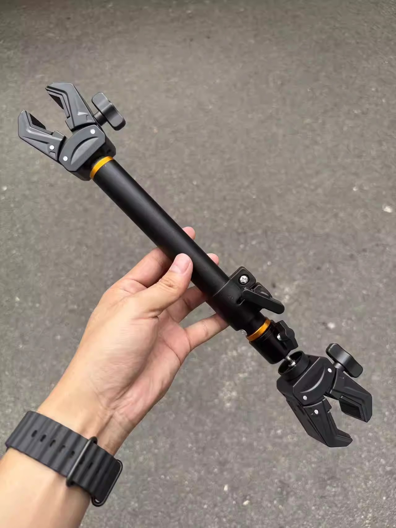 ダブルヘッド厚みのあるメカニズムクランプ付き自撮り棒、固定ク - Lacrosse Stick Head のレビューと価格