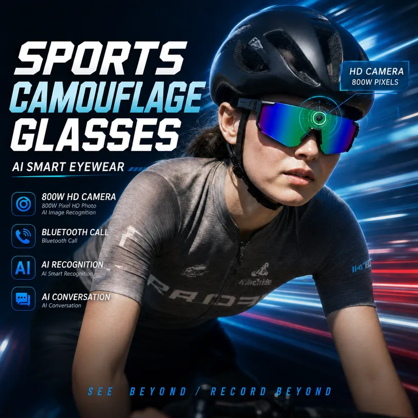 新型AIスマートスポーツカメラグラス、8MPカメラ搭載、HD - Sports Equipment In Spanish のレビューと価格
