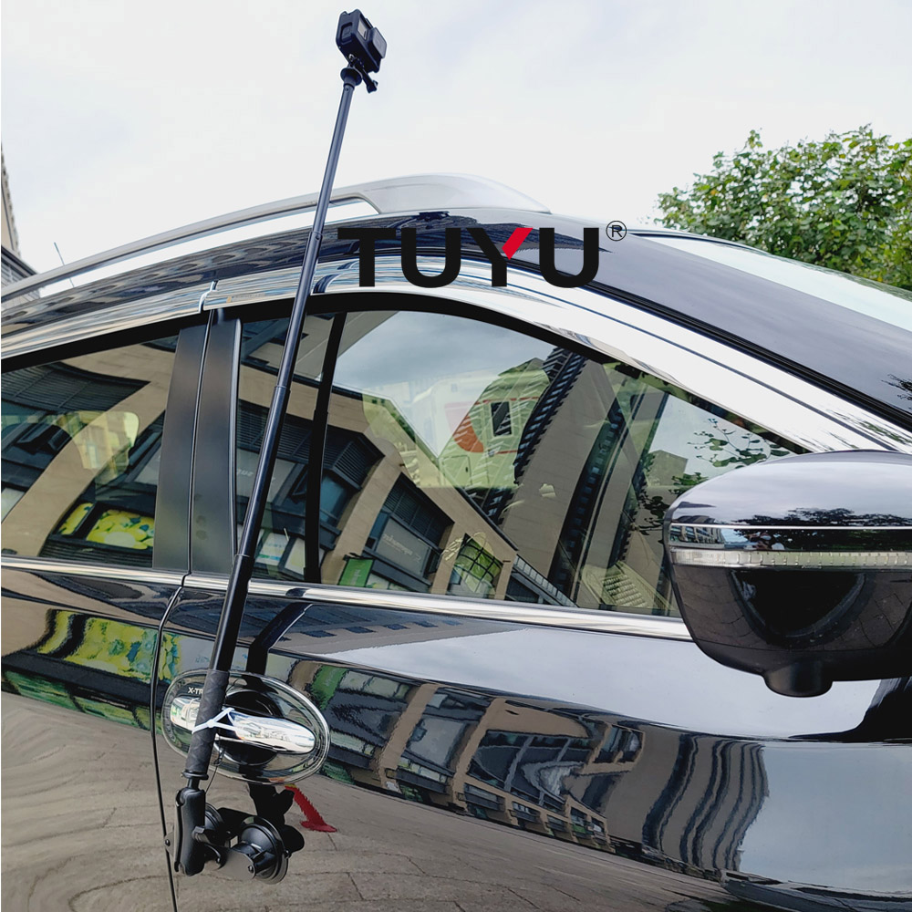 目に見えない自撮り棒付きの車の吸盤ホルダー、デュアルフラット - Lacrosse Stick Head のレビューと価格